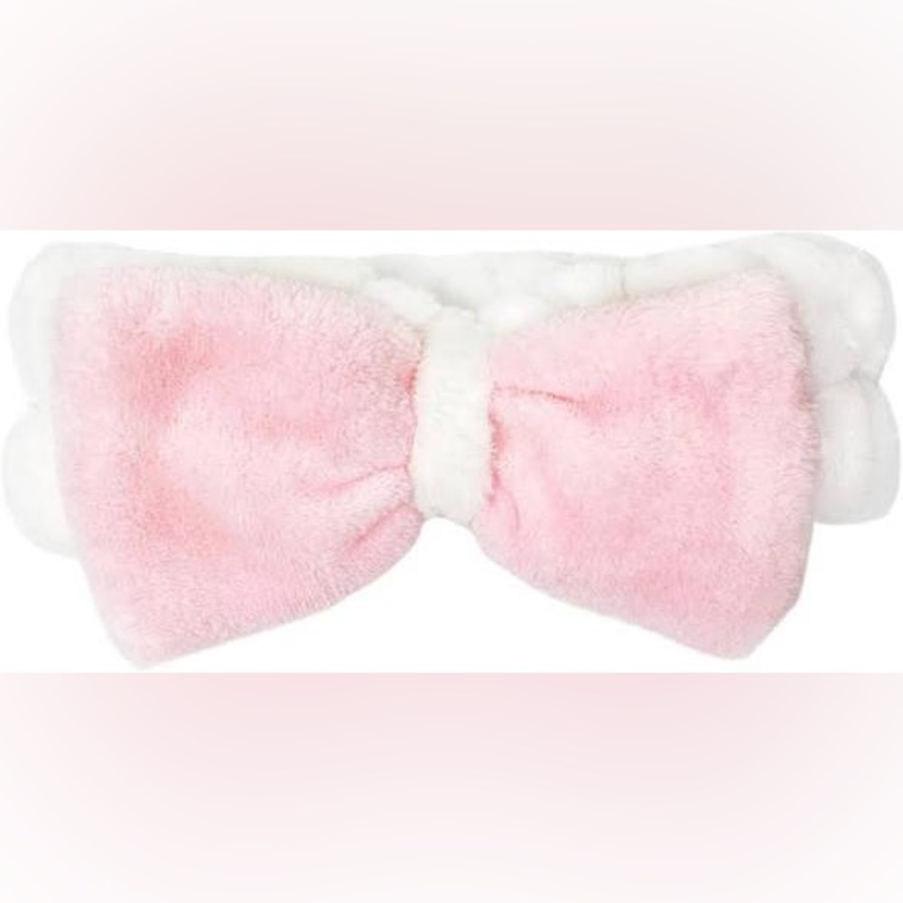 The Crème Shop Pink and White Headband